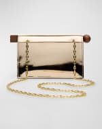 Image 2 of 4: Jacquemus La Petite Pochette Rond Metallic Clutch Bag