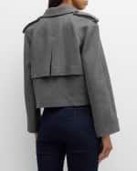 Image 4 of 6: Veronica Beard Conneley Cropped Trench Coat