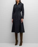 Image 5 of 6: Veronica Beard Goldie Midi Shirtdress
