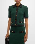 Image 3 of 6: Veronica Beard Marie Short-Sleeve Cardigan