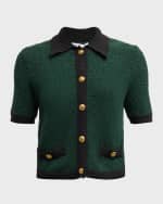 Image 1 of 6: Veronica Beard Marie Short-Sleeve Cardigan