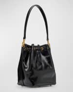 Image 4 of 6: Brandon Blackwood Corey Drawstring Leather Bucket Bag