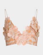 Image 1 of 7: Silvia Tcherassi Ibbie Flower Tie-Dye Crop Top