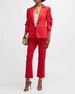 Image 7 of 7: Cinq a Sept Khloe Denim Three-Quarter Sleeve Blazer