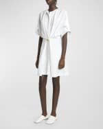 Image 2 of 6: Loewe Gathered Mini Dress with Button Detail