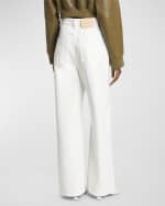 Image 4 of 6: Loewe High-Waisted Straight-Leg Denim Pants