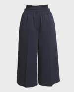 Image 1 of 6: Loewe Double Waistband Wide-Leg Crop Trousers