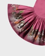 Image 3 of 3: Molo Girl's Candi Ribbed Combo Dress W/ Animal-Print Skirt, Size 6M-2