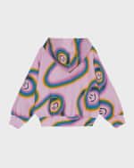 Image 2 of 4: Molo Girl's Mazzelina Happy-Face Zip Up Hoodie, Size 4-6