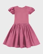 Image 2 of 4: Molo Girl's Cleopatra Combo Puff Sleeve Dress, Size 3T-6