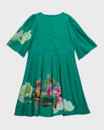 Image 2 of 3: Molo Girl's Cicela Floral-Print Dress, Size 7-12