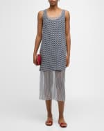 Image 2 of 6: La Ligne Geometric Silk-Blend Midi Dress