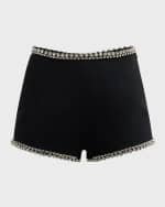Image 1 of 6: Cinq a Sept Juneve Rhinestone-Embellished Shorts