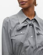 Image 6 of 7: Cinq a Sept Francesca Long-Sleeve Crop Top