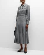 Image 5 of 6: Cinq a Sept Bane Pleated Midi Skirt