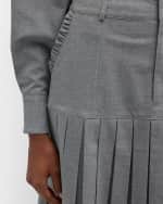 Image 6 of 6: Cinq a Sept Bane Pleated Midi Skirt