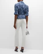 Image 3 of 6: Cinq a Sept Adie Floral Puff-Sleeve Jacket