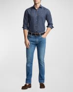 Image 2 of 6: Ralph Lauren Purple Label Men's Aston Double-Tattersal Flannel Shirt