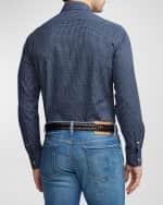 Image 5 of 6: Ralph Lauren Purple Label Men's Aston Double-Tattersal Flannel Shirt