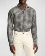 Image 3 of 6: Ralph Lauren Purple Label Men's Aston Plaid Flannel Shirt