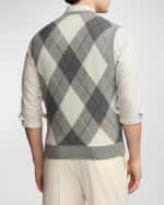 Image 5 of 6: Ralph Lauren Purple Label Men's Argyle Cashmere Sweater Vest