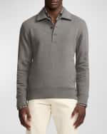 Image 3 of 6: Ralph Lauren Purple Label Men's Fleece Collared Sweatshirt