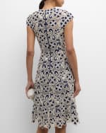 Image 4 of 6: Rickie Freeman for Teri Jon Cap-Sleeve Crochet Lace Dress
