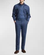 Image 2 of 6: Ralph Lauren Purple Label Men's Interlock Cotton Long-Sleeve Henley Shirt