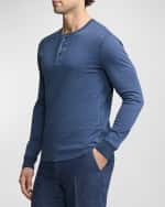Image 4 of 6: Ralph Lauren Purple Label Men's Interlock Cotton Long-Sleeve Henley Shirt