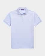 Image 1 of 6: Ralph Lauren Purple Label Men's Slim Fit Cotton Piqué Short-Sleeve Polo Shirt