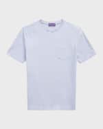 Image 1 of 6: Ralph Lauren Purple Label Men's Linen Cotton Piqué Pocket T-Shirt