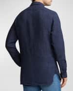 Image 5 of 6: Ralph Lauren Purple Label Men's Dlav Linen Button-Front Workshirt