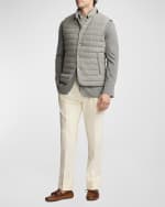 Image 5 of 6: Ralph Lauren Purple Label Men's Hadley Hand-Tailored Wool Piqué Blazer