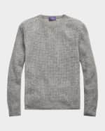Image 1 of 5: Ralph Lauren Purple Label Men's Textured Cashmere Silk Crewneck Sweater