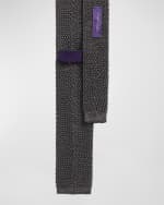 Image 2 of 3: Ralph Lauren Purple Label Men's Knit Silk Tie