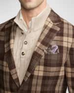 Image 3 of 5: Ralph Lauren Purple Label Men's Paisley Silk Pocket Square