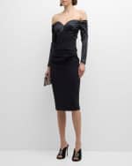 Image 5 of 6: Chiara Boni La Petite Robe Off-Shoulder Sweetheart Bodycon Dress