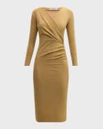 Image 1 of 6: Chiara Boni La Petite Robe Ruched Bodycon Shimmer Dress