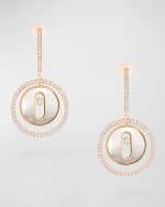 Image 1 of 5: Messika Lucky Move 18K Yellow Gold Earrings with Mother-of-Pearl