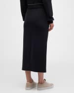 Image 4 of 6: Brunello Cucinelli Smooth Cotton Fleece Midi Travel Skirt