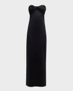 Image 1 of 6: Rosetta Getty Twist Strapless Maxi Dress