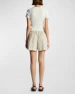 Image 3 of 5: A.L.C. Rae Stripe Pull-On Shorts