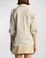 Image 4 of 5: A.L.C. Aiden Button-Front Top