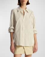 Image 1 of 5: A.L.C. Aiden Button-Front Top