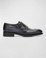Image 1 of 5: Santoni Men's Eros Double-Monk Strap Loafers