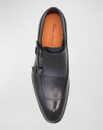 Image 5 of 5: Santoni Men's Eros Double-Monk Strap Loafers