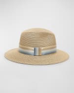 Image 2 of 3: Eugenia Kim Courtney Hemp Fedora With Striped Band