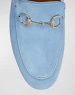 Image 3 of 5: Gucci Jordaan Suede Horsebit Loafers