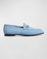 Image 1 of 5: Gucci Jordaan Suede Horsebit Loafers
