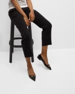 Image 2 of 6: Gucci Erin Leather Horsebit Ballerina Flats